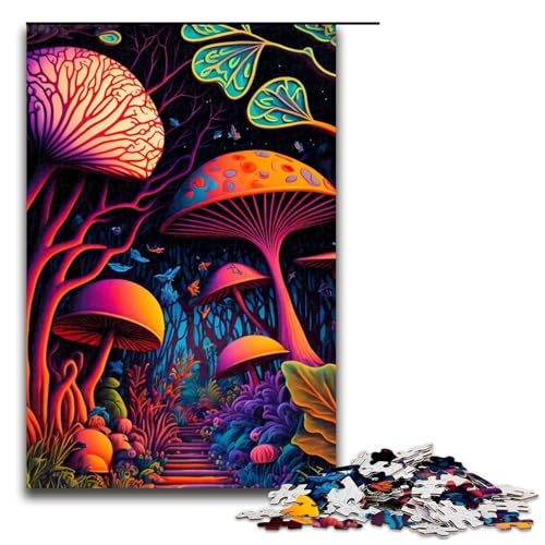 Pilztürme Fantasieteile Puzzle-Geschenke Holzpuzzle perfekt für Familienfeiern Geburtstage Feiertage 1000 Teile (75 x 50 cm) von DEEPPAPEU