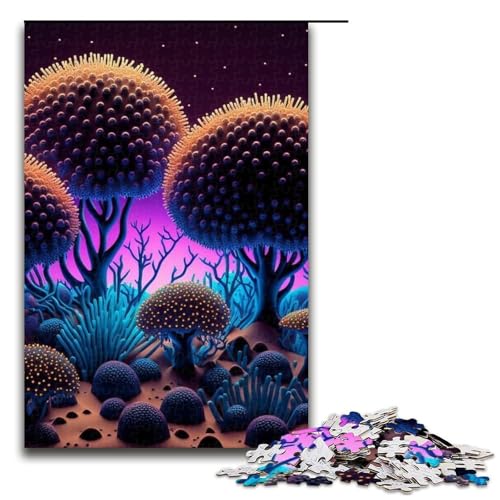 Pilzwald-Puzzleteile für Erwachsene Puzzles Geburtstagsgeschenkidee anspruchsvolles Denkspiel 1000 Teile (75 x 50 cm) von DEEPPAPEU