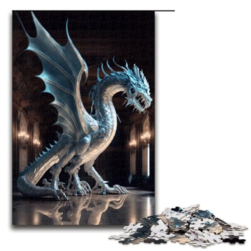 Puzzle-Geschenke „Brave Dragon anspruchsvolles Denkspiel für Teenager Spaß am Familienspielabend 1000 Teile (75 x 50 cm) von DEEPPAPEU