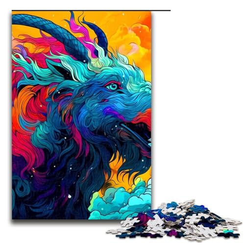 Puzzle-Geschenke mit Drachenmotiv anspruchsvolles Denkspiel für Teenager Spaß am Familienspielabend 1000 Teile (75 x 50 cm) von DEEPPAPEU
