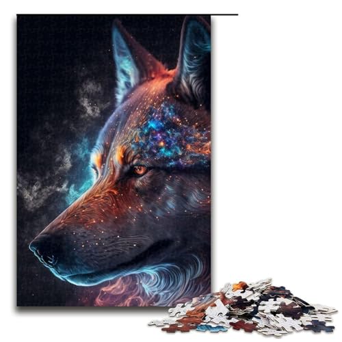 Puzzle-Geschenke mit Tier-Wolf-Puzzles anspruchsvolles Denkspiel für Teenager Spaß am Familienspielabend 1000 Teile (75 x 50 cm) von DEEPPAPEU