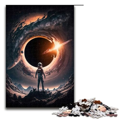Puzzle-Geschenke mit schwarzen Löchern anspruchsvolles Denkspiel für Teenager Spaß am Familienspielabend 1000 Teile (75 x 50 cm) von DEEPPAPEU