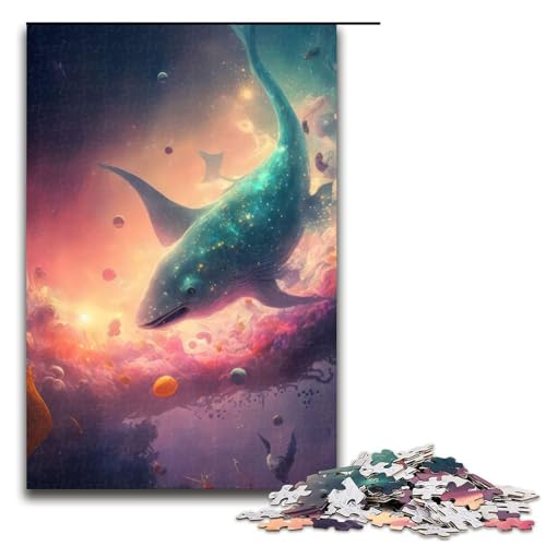 Puzzle aus Holz mit Geistertieren perfekt für Teenager Familienzusammenhalt Denksportaufgabe und Heimdeko-Geschenk 1000 Teile (75 x 50 cm) von DEEPPAPEU