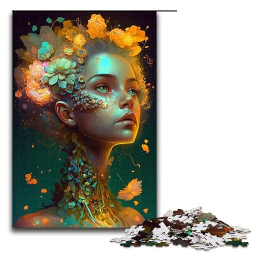 Puzzle für Erwachsene 1000 Teile Beauty Girl Holzpuzzle Denksportspiel für Teenager 75 x 50 cm von DEEPPAPEU