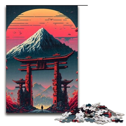 Puzzle für Erwachsene 1000 Teile Mount Fuji Holzpuzzle Denksportspiel für Teenager 75 x 50 cm von DEEPPAPEU