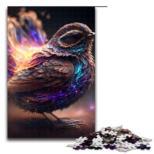 Puzzle für Erwachsene 1000 Teile Spatz Holzpuzzle Denksportaufgabe Geschenk pädagogische Aktivität für Teenager (75 x 50 cm) von DEEPPAPEU