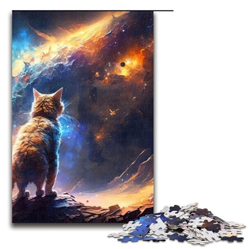 Puzzle für Erwachsene 1000 Teile Weltraumkatzen Holzpuzzle Denksportspiel für Teenager 75 x 50 cm Puzzle für Erwachsene 1000 Teile Weltraumkatzen Holzpuzzle Denksportspiel für Teenager 75 x 50 cm von DEEPPAPEU