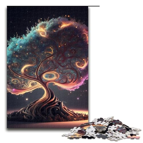 Puzzle für Erwachsene 1000 Teile magischer Baum Puzzle für Erwachsene anspruchsvolle Denksportaufgabe Familienaktivität Heimdekoration 75 x 50 cm von DEEPPAPEU
