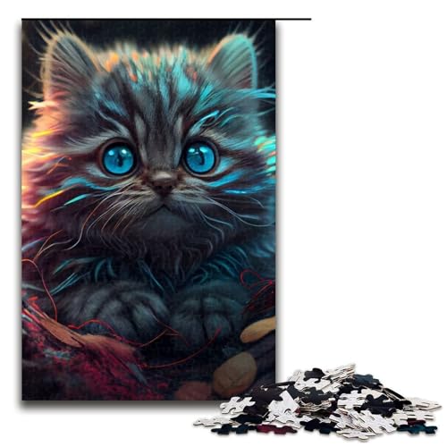 Puzzle für Erwachsene 1000 Teile süße Katze Holzpuzzle Denksportspiel für Teenager 75 x 50 cm Puzzle für Erwachsene 1000 Teile süße Katze Holzpuzzle Denksportspiel für Teenager 75 x 50 cm von DEEPPAPEU