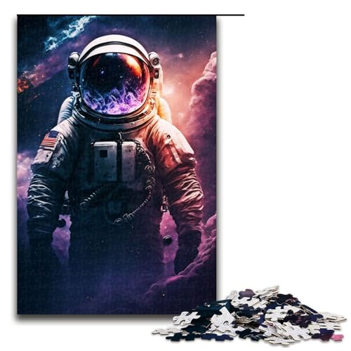 Puzzle für Erwachsene Astronaut im Weltraum Holzpuzzle Denksportspiel für Teenager 1000 Teile (75 x 50 cm) von DEEPPAPEU