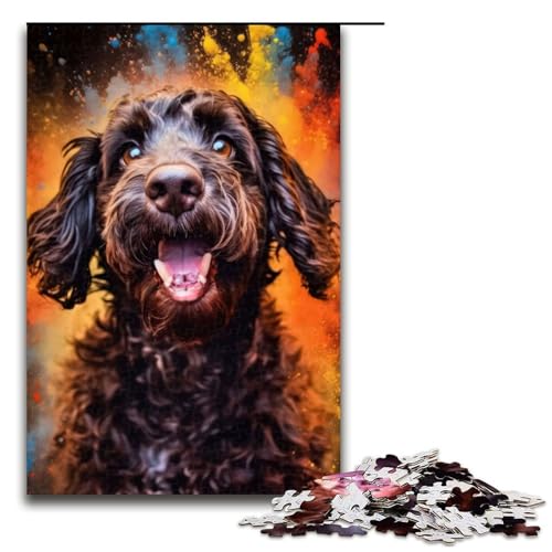 Puzzle für Erwachsene Cockapoo-Puzzle aus Holz Denksportspiel für Teenager 1000 Teile (75 x 50 cm) von DEEPPAPEU
