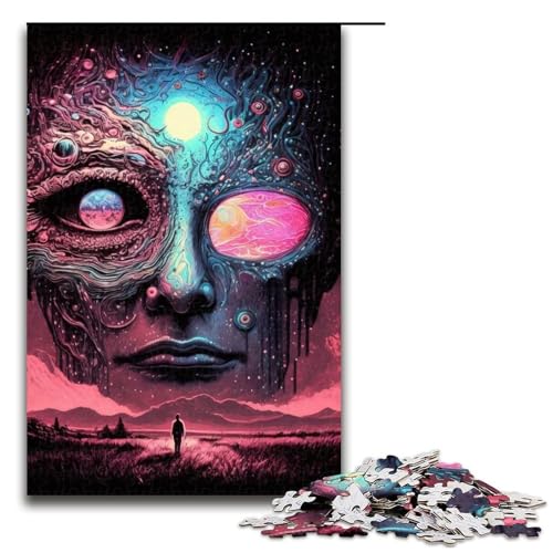 Puzzle für Erwachsene Fantasielandschaft Holzpuzzle für Erwachsene anspruchsvolles Denkspiel für Teenager Spaß für den Familienspielabend 1000 Teile (75 x 50 cm) von DEEPPAPEU