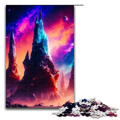 Puzzle für Erwachsene Fantasy-Planet Holzpuzzle Denkspiel für Teenager 1000 Teile (75 x 50 cm) von DEEPPAPEU