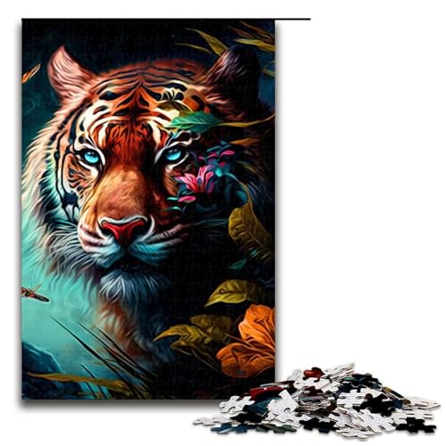 Puzzle für Erwachsene Fantasy-Tiger Holzpuzzle Denksportaufgabe Geschenk pädagogische Aktivität für Teenager 1000 Teile (75 x 50 cm) von DEEPPAPEU