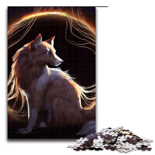 Puzzle für Erwachsene Füchse Holzpuzzle perfekt für Halloween Weihnachten Geburtstagsgeschenk 1000 Teile (75 x 50 cm) von DEEPPAPEU