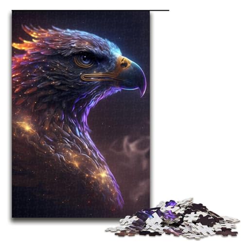 Puzzle für Erwachsene Holzpuzzle mit Adlermotiv entspannende Unterhaltung Heimdekoration 1000 Teile (75 x 50 cm) von DEEPPAPEU