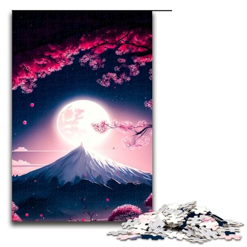 Puzzle für Erwachsene Kirschblüten-Puzzle aus Japan Denksportspiel aus Holz für Teenager 1000 Teile (75 x 50 cm) von DEEPPAPEU