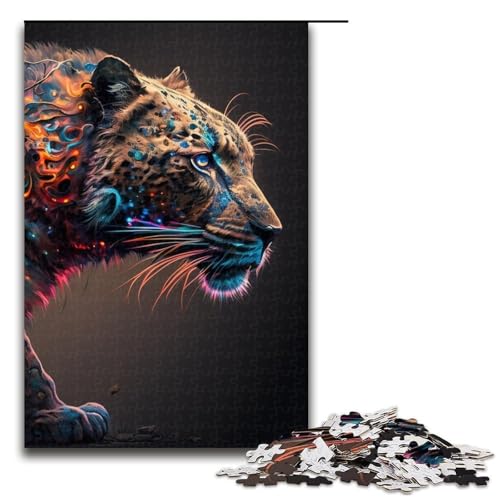 Puzzle für Erwachsene Kunst-Graffiti-Tiger Holzpuzzle perfekt für Halloween Weihnachten Geburtstagsgeschenk 1000 Teile (75 x 50 cm) von DEEPPAPEU