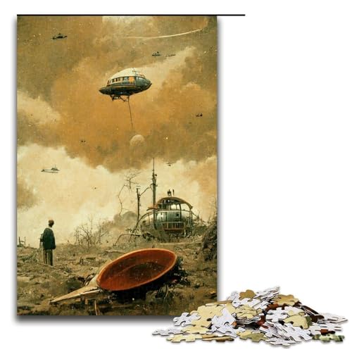 Puzzle für Erwachsene PC Alien Fallout Holzpuzzle für Erwachsene anspruchsvolles Denkspiel für Teenager Spaß für den Familienspielabend 1000 Teile (75 x 50 cm) von DEEPPAPEU