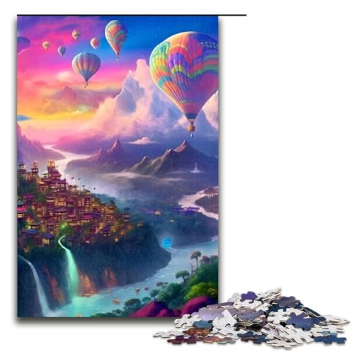 Puzzle für Erwachsene PC Bunte Landschaft Holzpuzzle für Erwachsene anspruchsvolles Denkspiel für Teenager Spaß für den Familienspielabend 1000 Teile (75 x 50 cm) von DEEPPAPEU