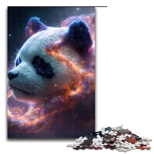 Puzzle für Erwachsene Panda-Puzzle aus Holz perfekt für Halloween Weihnachten Geburtstagsgeschenk 1000 Teile (75 x 50 cm) von DEEPPAPEU