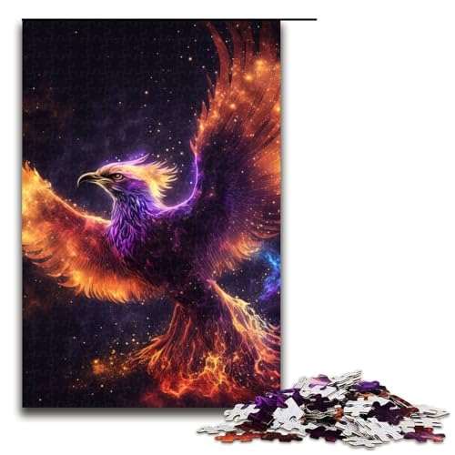 Puzzle für Erwachsene Phönixvogel Holzpuzzle Denksportspiel für Teenager 1000 Teile (75 x 50 cm) von DEEPPAPEU