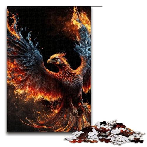 Puzzle für Erwachsene Piece Art Phoenix Holzpuzzle Denkspiel für Teenager 1000 Teile (75 x 50 cm) von DEEPPAPEU