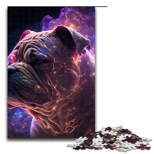 Puzzle für Erwachsene Puzzle Spirit Animal Boxer Holzpuzzle für Erwachsene anspruchsvolles Denkspiel für Teenager Spaß für den Familienspielabend 1000 Teile (75 x 50 cm) von DEEPPAPEU