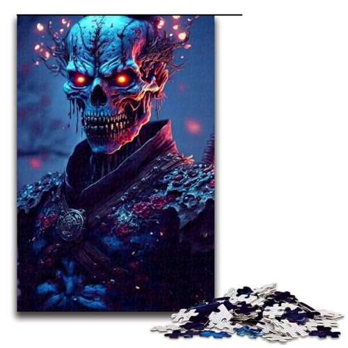 Puzzle für Erwachsene Puzzleteil Totenkopf Holzpuzzle Denkspiel für Teenager 1000 Teile (75 x 50 cm) von DEEPPAPEU