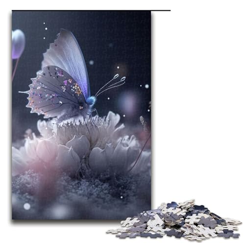 Puzzle für Erwachsene Schmetterlings-Puzzle aus Holz Denksportspiel für Teenager 1000 Teile (75 x 50 cm) von DEEPPAPEU