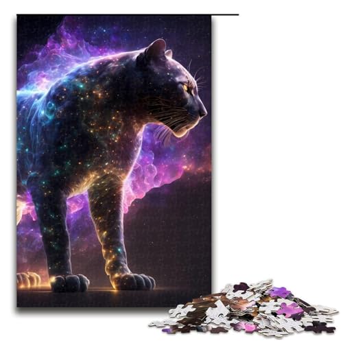 Puzzle für Erwachsene Tier-Panther Holzpuzzle für Erwachsene anspruchsvolles Denkspiel für Teenager Spaß für den Familienspielabend 1000 Teile (75 x 50 cm) von DEEPPAPEU