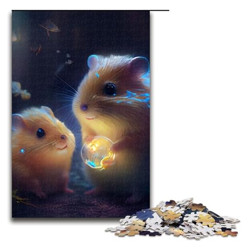 Puzzle für Erwachsene Tier-Streifenhörnchen Holzpuzzle Denksportspiel für Teenager 1000 Teile (75 x 50 cm) von DEEPPAPEU