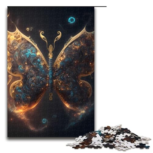 Puzzle für Erwachsene Tier- und Schmetterlings-Puzzle Holzpuzzle für Erwachsene anspruchsvolles Denkspiel für Teenager Spaß für den Familienspielabend 1000 Teile (75 x 50 cm) von DEEPPAPEU