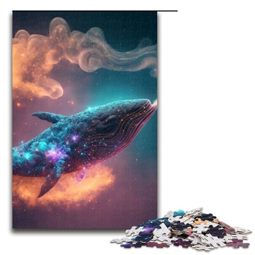 Puzzle für Erwachsene Tierwale Holzpuzzle perfekt für Halloween Weihnachten Geburtstagsgeschenk 1000 Teile (75 x 50 cm) von DEEPPAPEU
