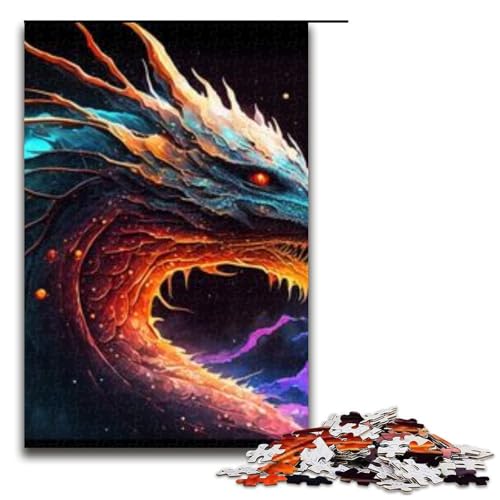 Puzzle für Erwachsene asiatischer Drache unmögliches Puzzle für Erwachsene Geburtstagsgeschenkidee anspruchsvolles Denkspiel 1000 Teile (75 x 50 cm) von DEEPPAPEU