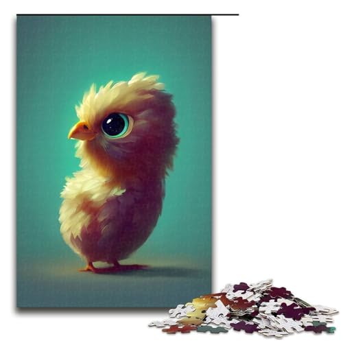 Puzzle für Erwachsene entzückendes Huhn Holzpuzzle Denkspiel für Teenager 1000 Teile (75 x 50 cm) von DEEPPAPEU