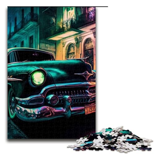 Puzzle für Erwachsene mit klassischen Autos 1000 Teile Geburtstage und Feiertage 75 x 50 cm von DEEPPAPEU