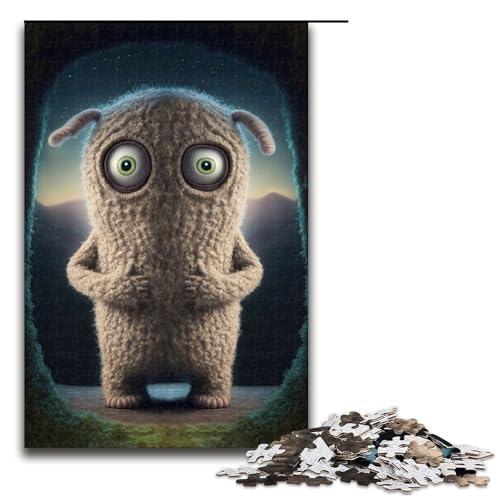 Puzzle mit 1000 Teilen süßes Monster unmögliches Puzzle für Erwachsene Familienaktivität Denksportaufgabe Heimdekoration 75 x 50 cm von DEEPPAPEU