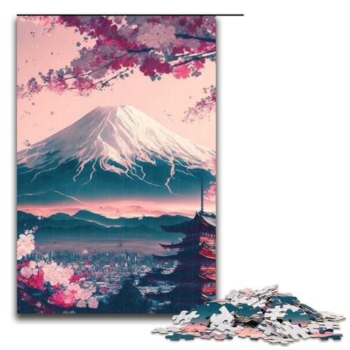 Puzzleteil „Mount Fuji“ unmögliche Puzzles für Erwachsene pädagogische Aktivität zur Verbesserung kognitiver Fähigkeiten 1000 Teile (75 x 50 cm) von DEEPPAPEU