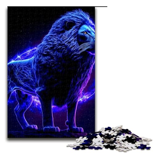 Puzzleteil Tierlöwe unmögliches Puzzle für Erwachsene pädagogische Aktivität zur Verbesserung kognitiver Fähigkeiten 1000 Teile (75 x 50 cm) von DEEPPAPEU