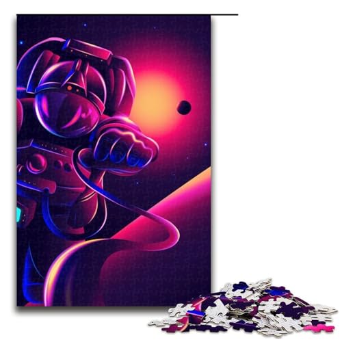 Puzzleteile „Astronaut im Orbit“ entspannende Unterhaltung Heimdekoration 1000 Teile (75 x 50 cm) von DEEPPAPEU