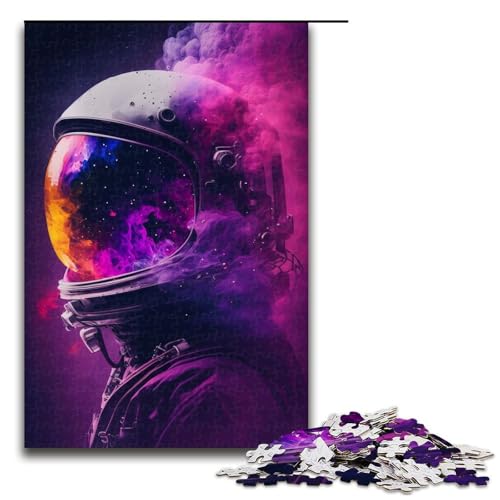 Puzzleteile „Astronaut im Weltraum entspannende Unterhaltung Heimdekoration 1000 Teile (75 x 50 cm) von DEEPPAPEU