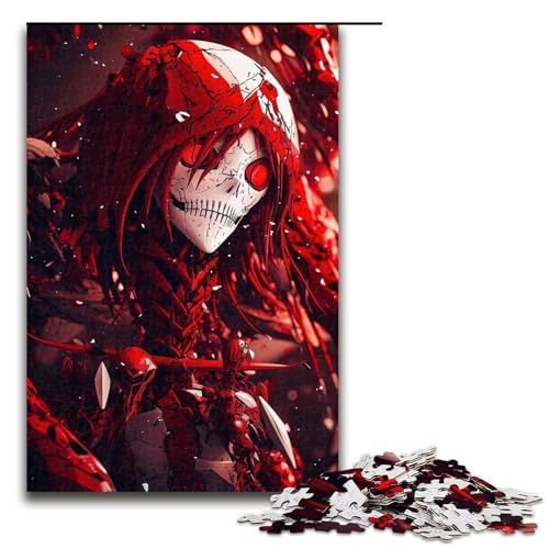 Puzzleteile „Blutroter Schatten entspannende Unterhaltung Heimdekoration 1000 Teile (75 x 50 cm) von DEEPPAPEU
