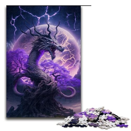 Puzzleteile „Brave Dragon – Entspannende Unterhaltung Heimdekoration – 1000 Teile (75 x 50 cm) von DEEPPAPEU