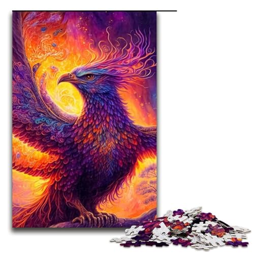 Puzzleteile „Legende des Phönix“ Holzpuzzle für Erwachsene anspruchsvolles Denkspiel für Teenager Spaß für den Familienspielabend 1000 Teile (75 x 50 cm) von DEEPPAPEU