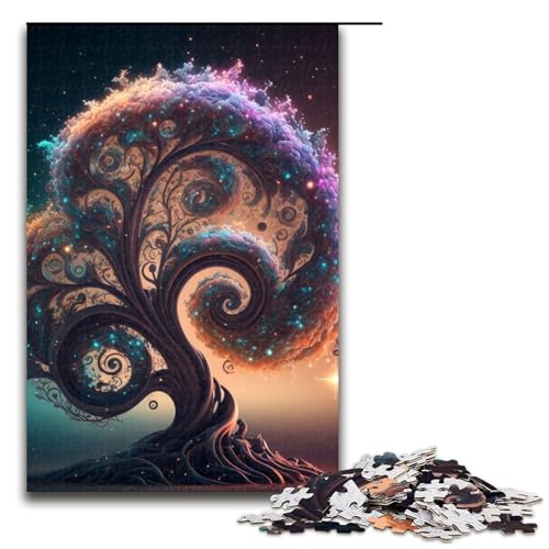 Puzzleteile „Magischer Baum“ entspannende Unterhaltung Heimdekoration 1000 Teile (75 x 50 cm) von DEEPPAPEU