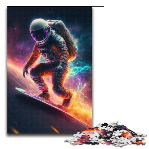 Puzzleteile Astro Surfer Holzpuzzle für Erwachsene anspruchsvolles Denkspiel für Teenager Spaß für den Familienspielabend 1000 Teile (75 x 50 cm) von DEEPPAPEU