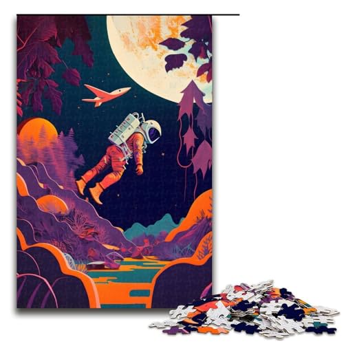 Puzzleteile Astro-abstraktes Holzpuzzle für Erwachsene anspruchsvolles Denkspiel für Teenager Spaß für den Familienspielabend 1000 Teile (75 x 50 cm) von DEEPPAPEU