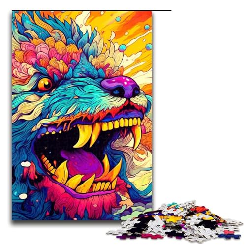 Puzzleteile Drache Holzpuzzle für Erwachsene anspruchsvolles Denkspiel für Teenager Spaß für den Familienspielabend 1000 Teile (75 x 50 cm) von DEEPPAPEU