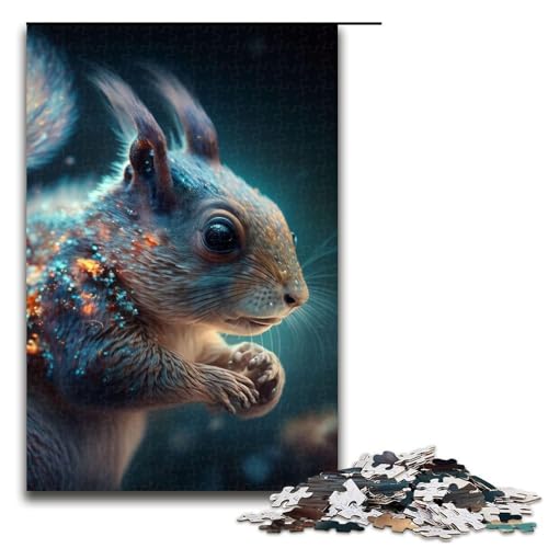 Puzzleteile Eichhörnchen-Puzzles entspannende Unterhaltung Heimdekoration 1000 Teile (75 x 50 cm) von DEEPPAPEU